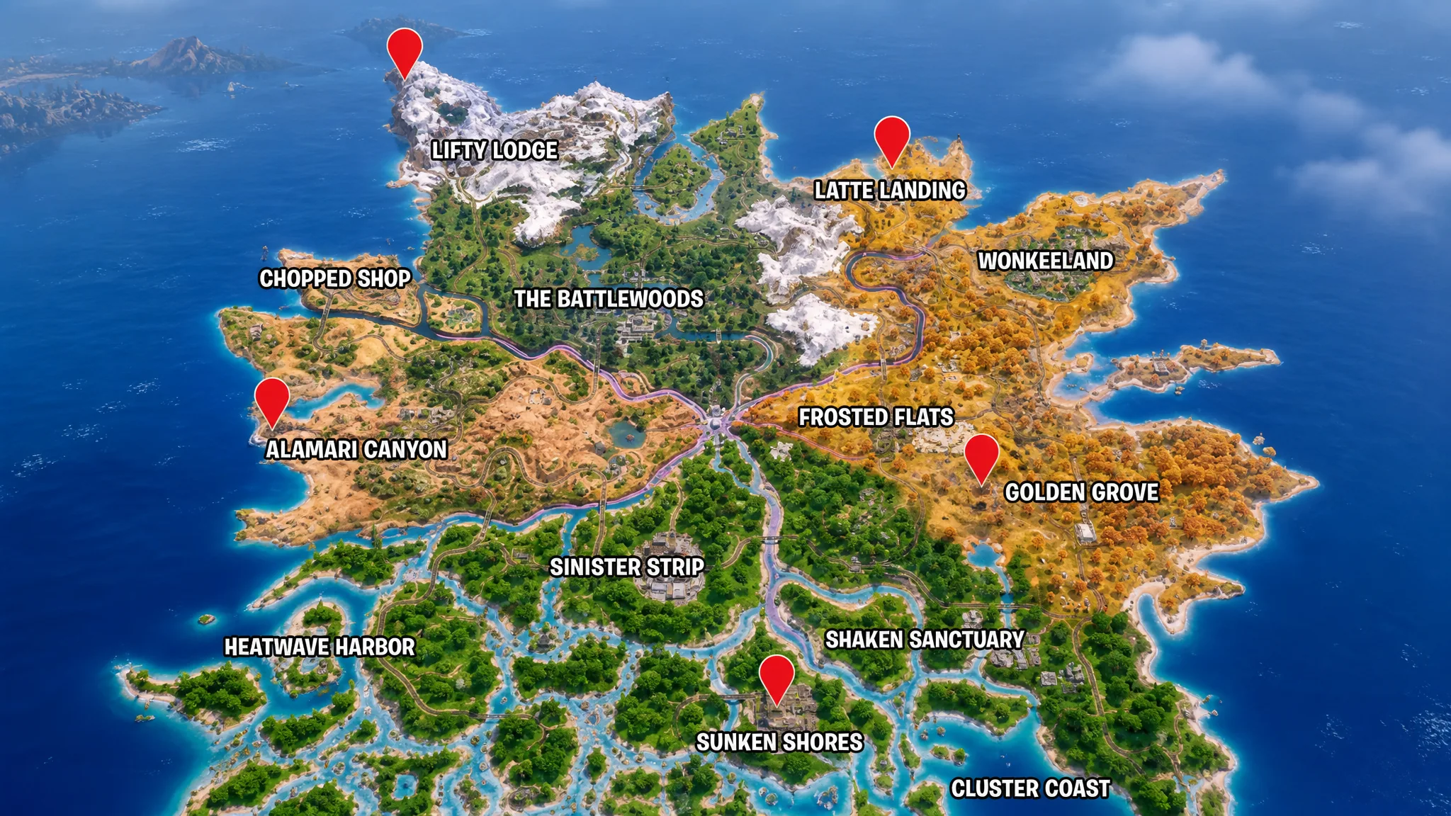 Fishy sprite fishing spots in fortnite