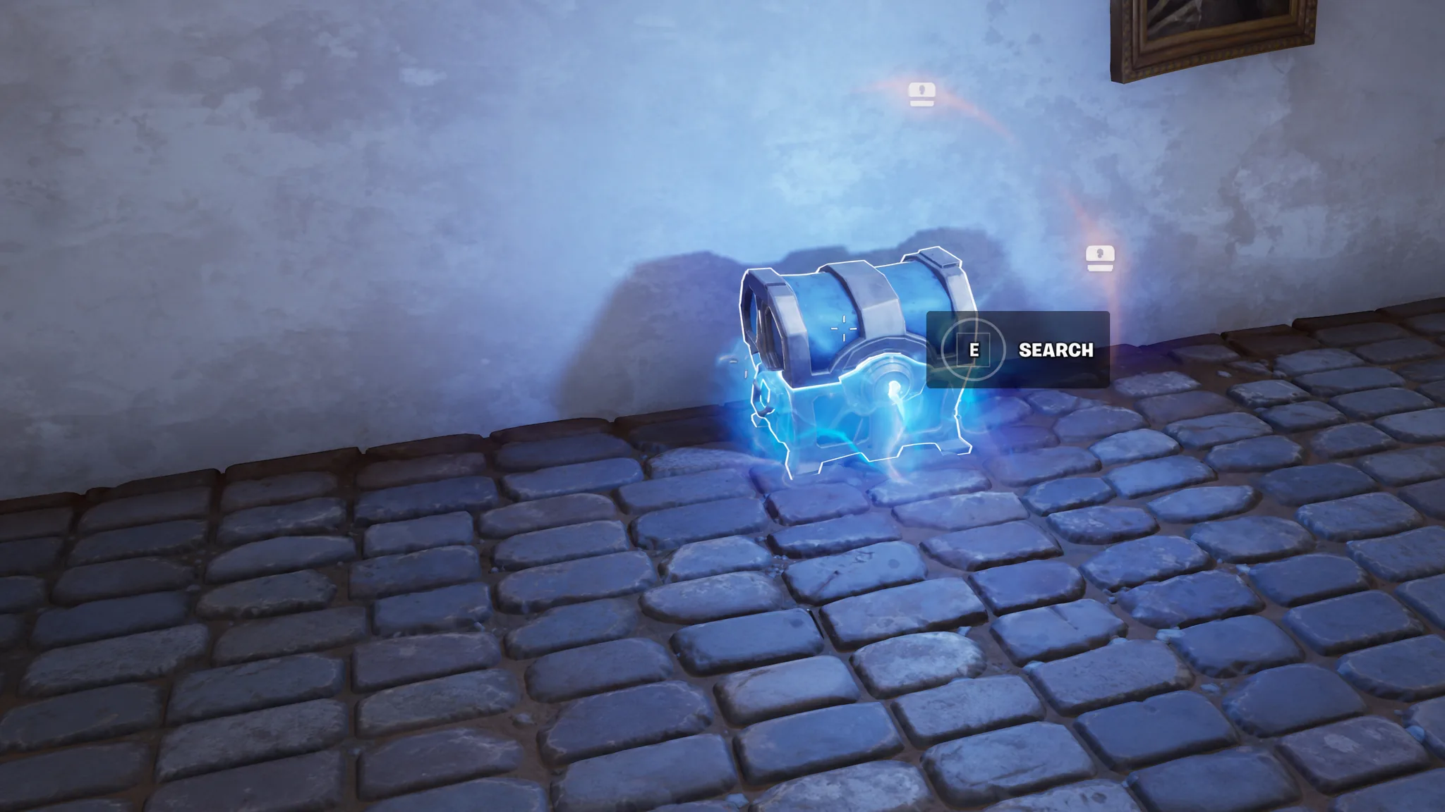 Looking at blue chest in fortnite