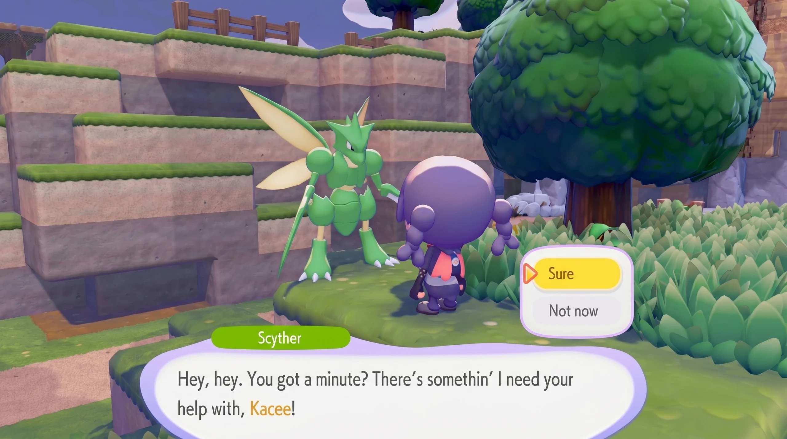 Accepting request in pokopia