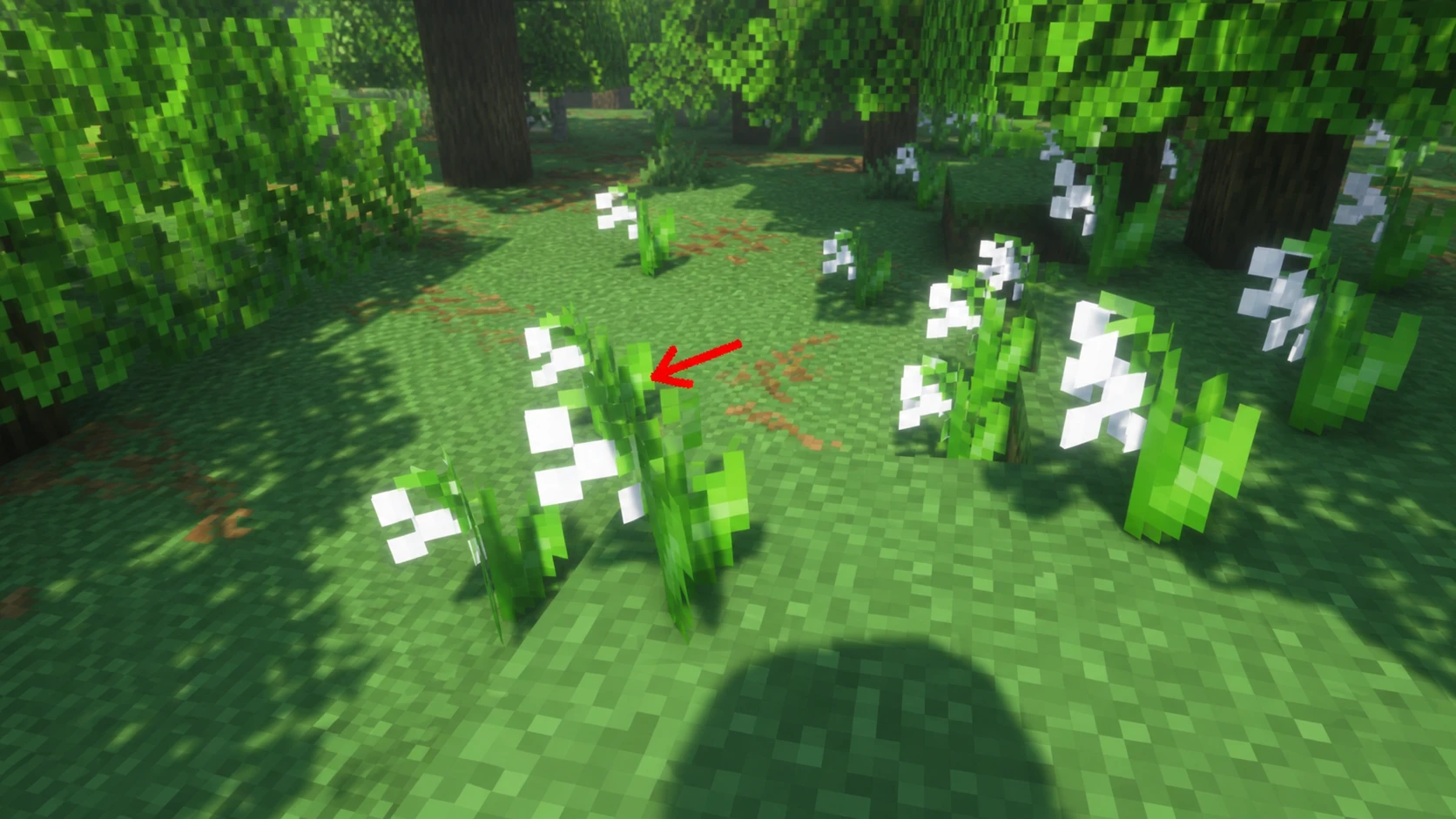 Use Lily of the Valley flower to get White Dye in Minecraft