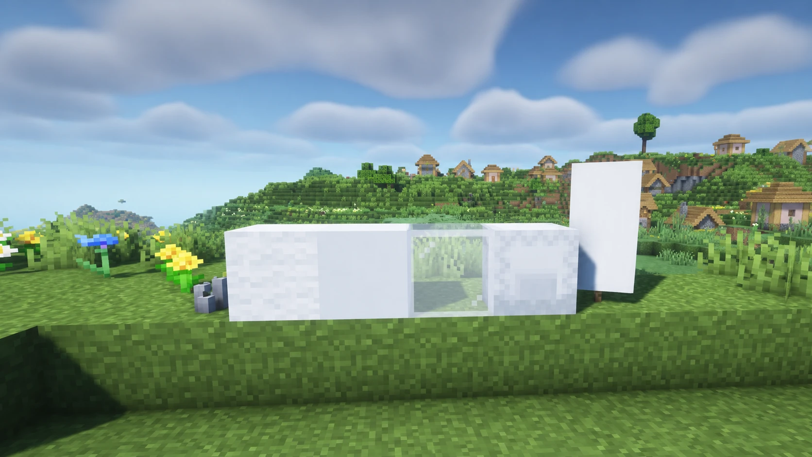 Make Decorative blocks using white dye in minecraft