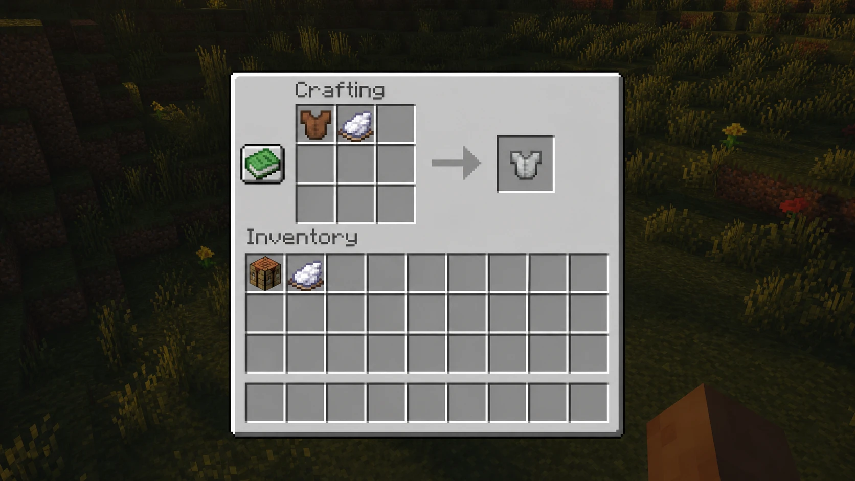 Dye armor and mobs in Minecraft using white dye