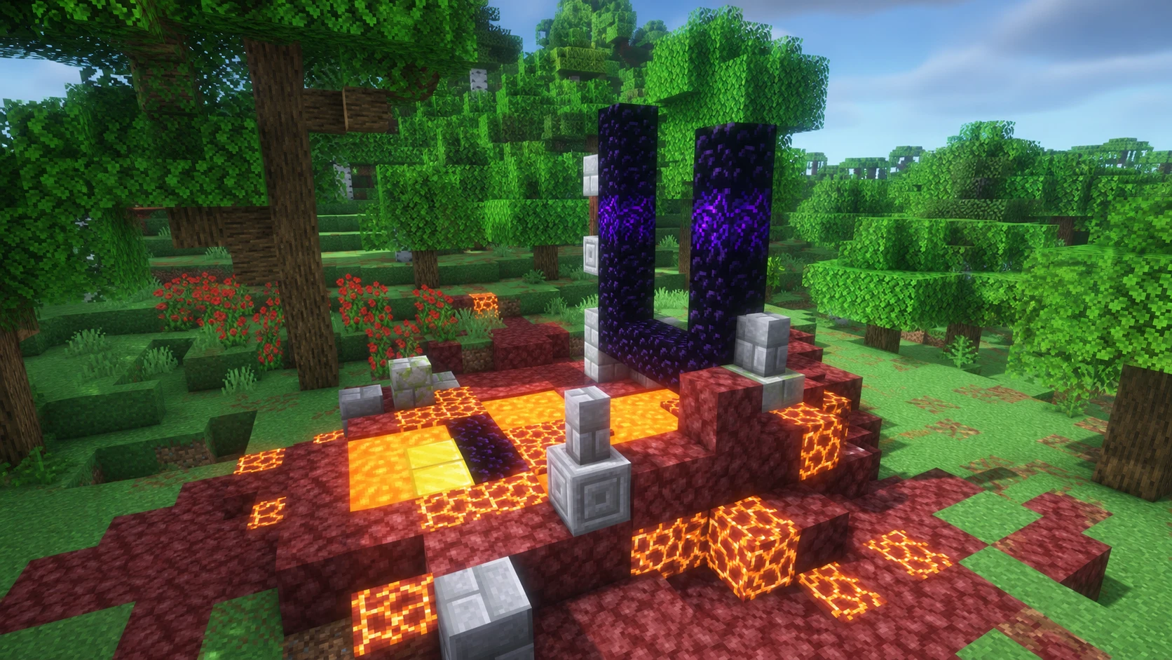 Obsidian in Minecraft Ruined Portal Structures