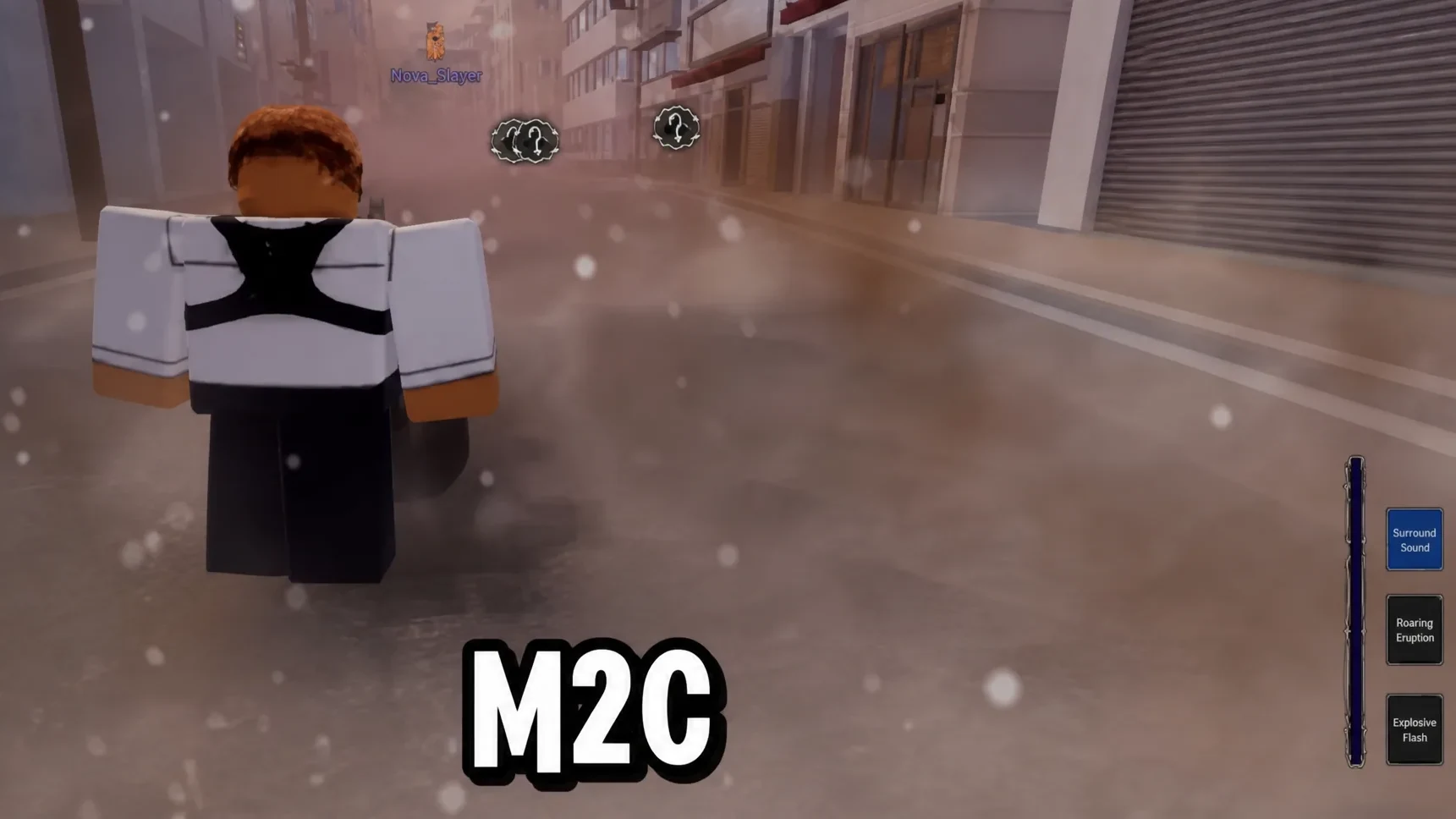 Player performing the M2Z skill from Bomb hybrid in Devil Hunter