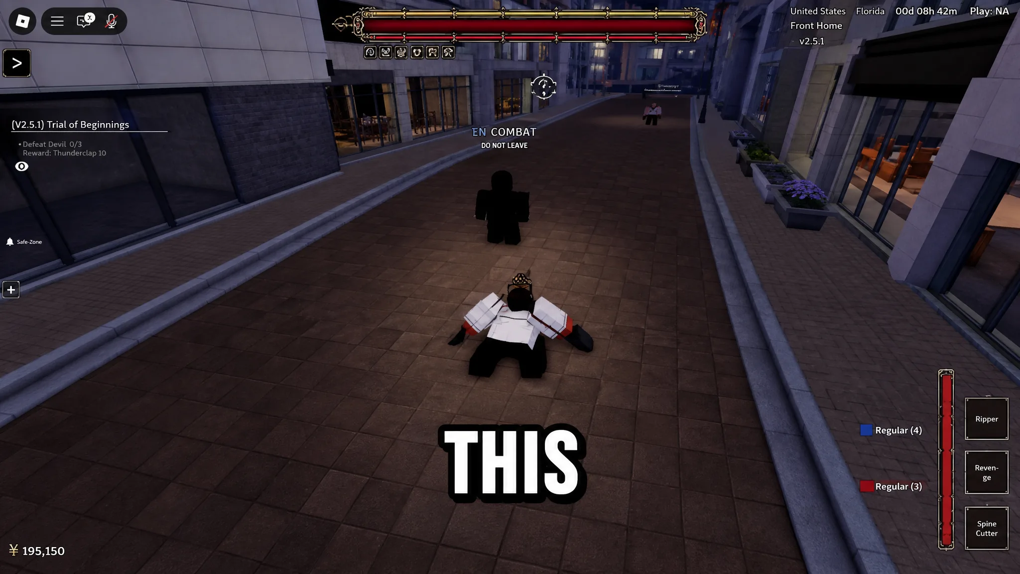 Player performing chainsaw hybrid C skill in Devil Hunter