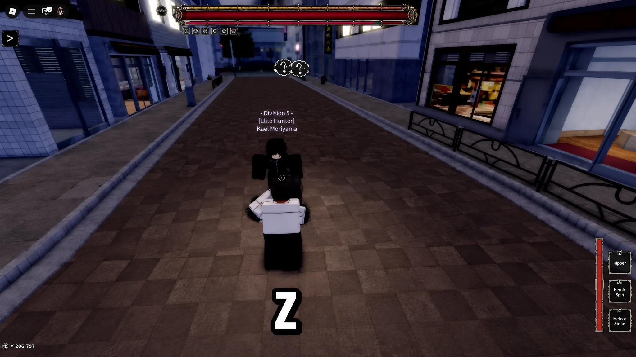 Player performing chainsaw hybrid Z skill in Devil Hunter