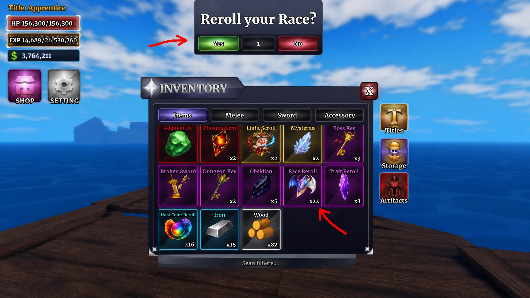 How to Roll Races in Sailor Piece
