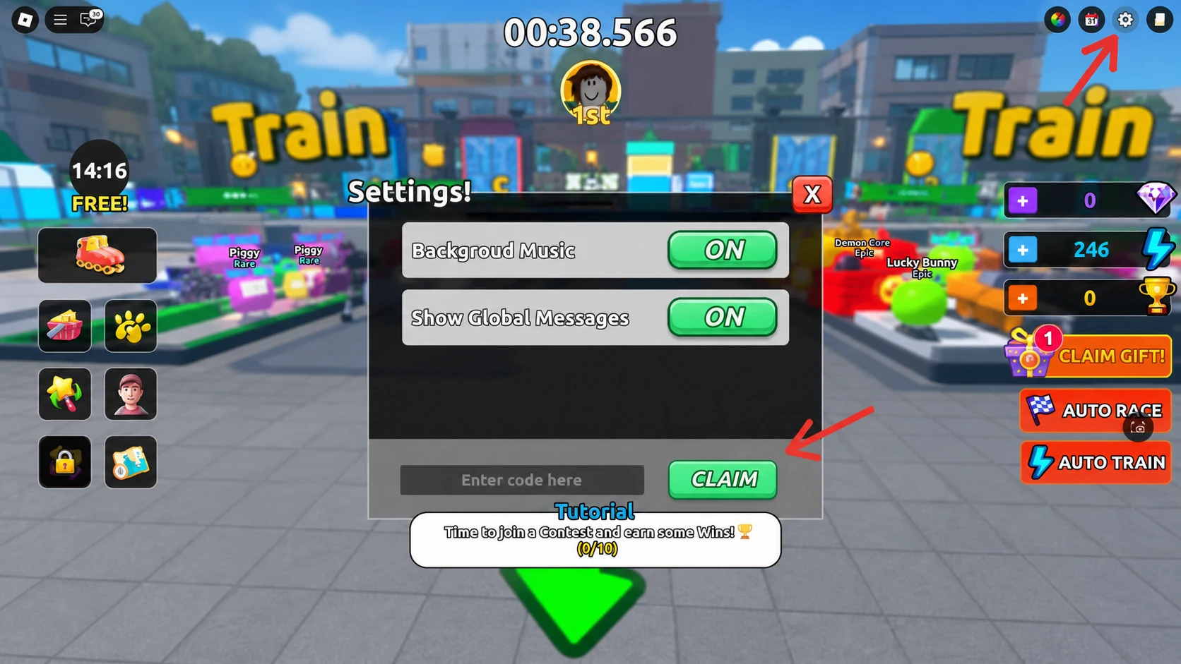redeem roblox roller training codes