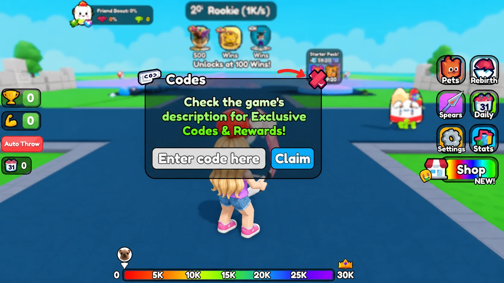 Spear Training codes: The codes box in the game with Pocket Tactics in the box and a PT logo in the top right corner