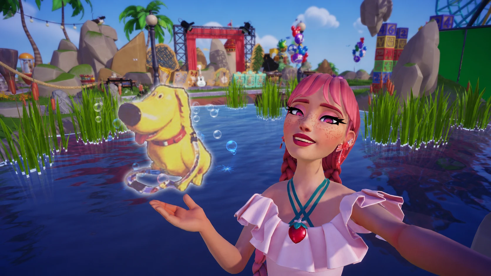 Dug popcorn bucket in Disney Dreamlight Valley