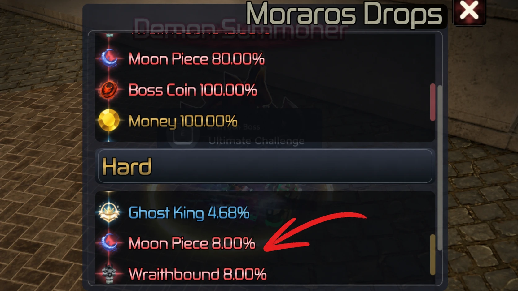 Moon Piece in Broken Blade