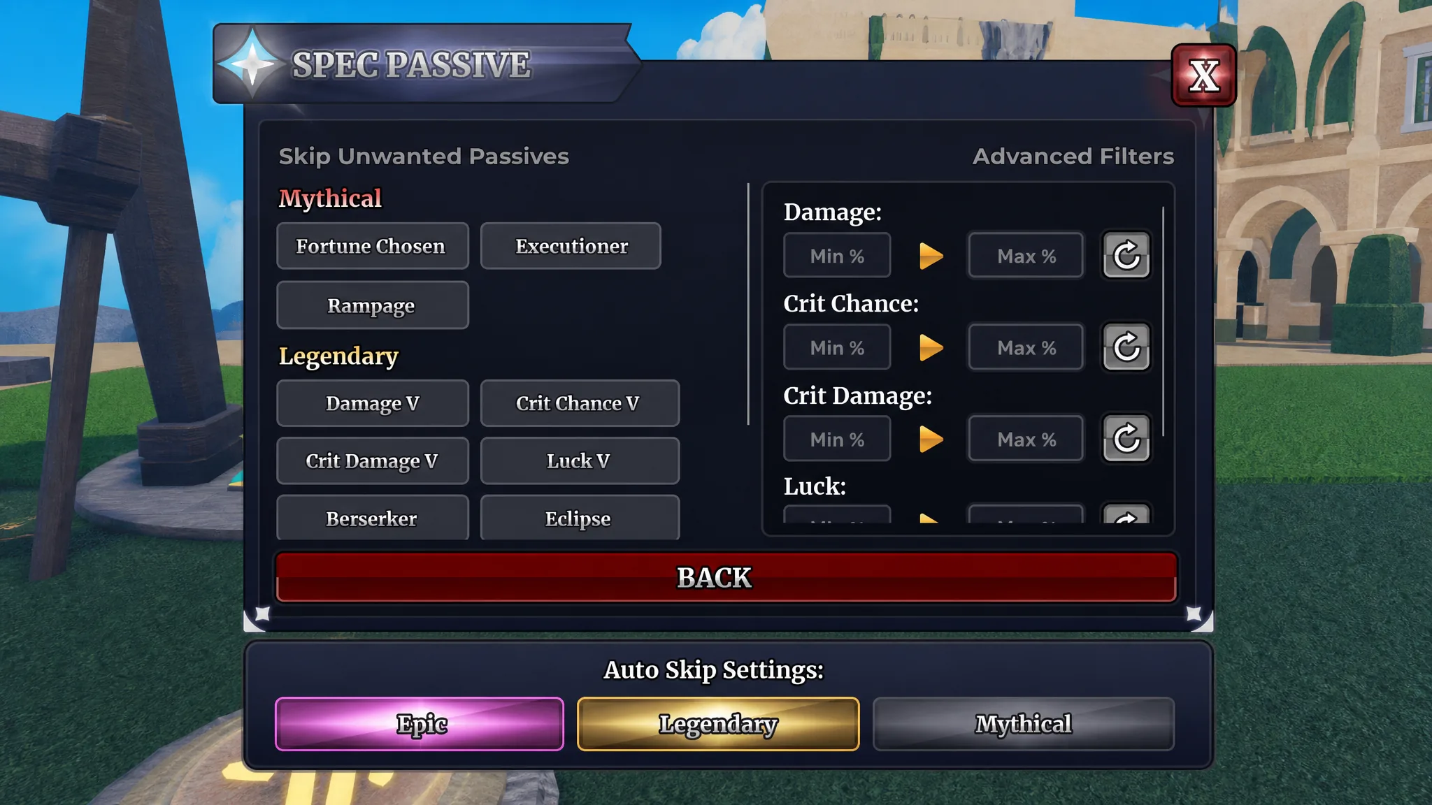 sailor piece spec passive filters