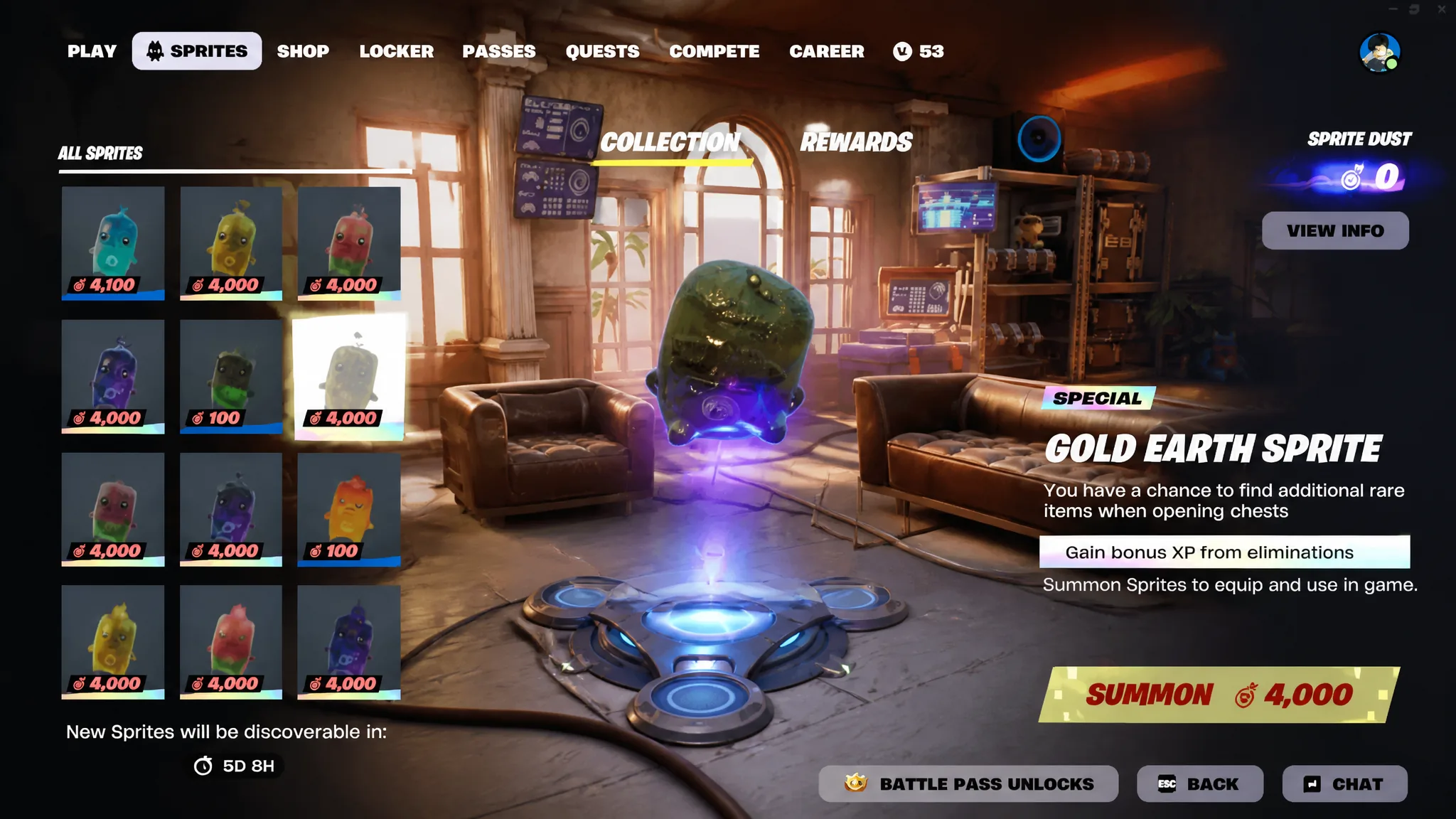 Fortnite Chapter 7 Season 3 How to Upgrade Sprites