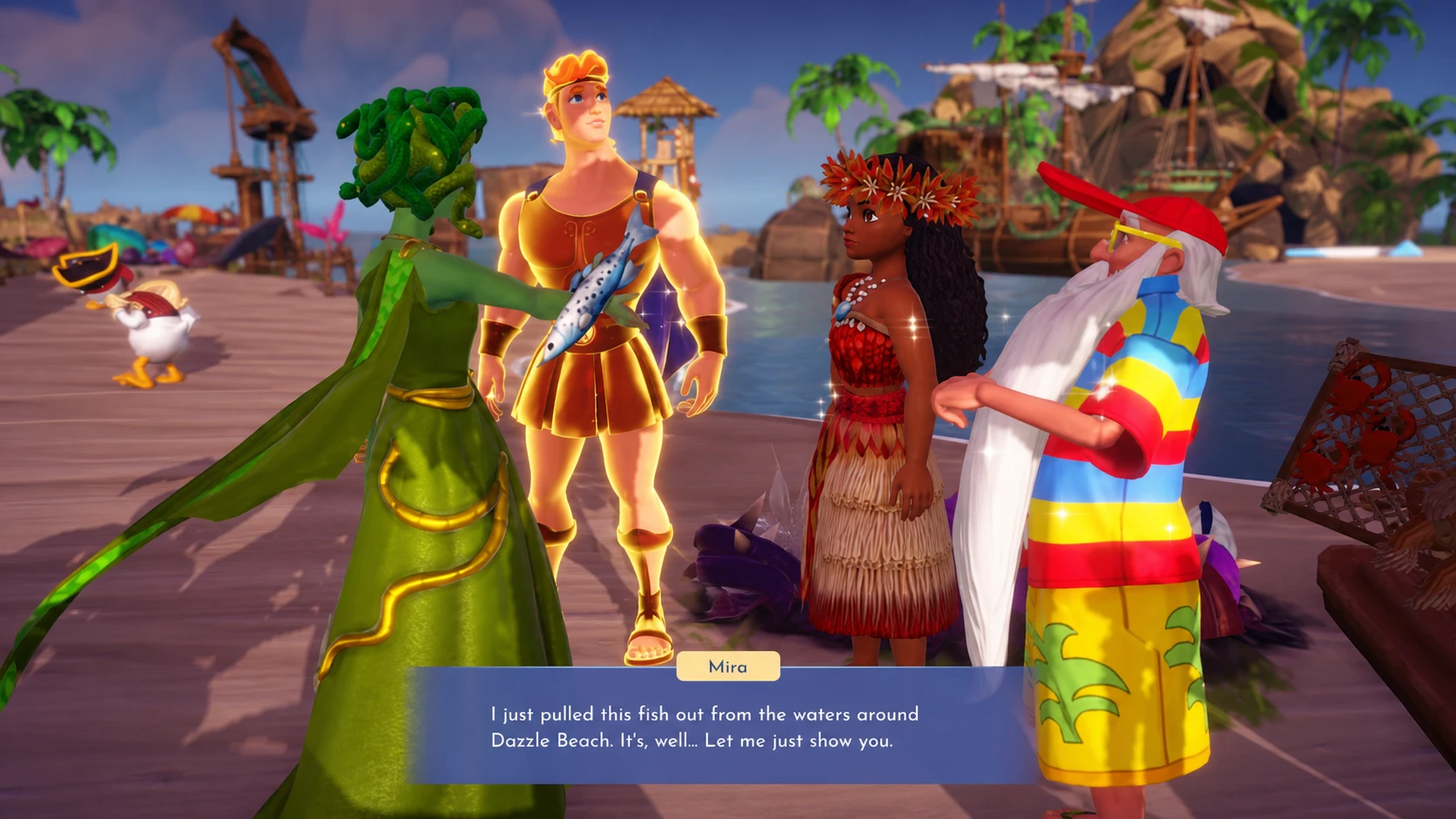 Talking to moana merlin and hercules in disney dreamlight valley