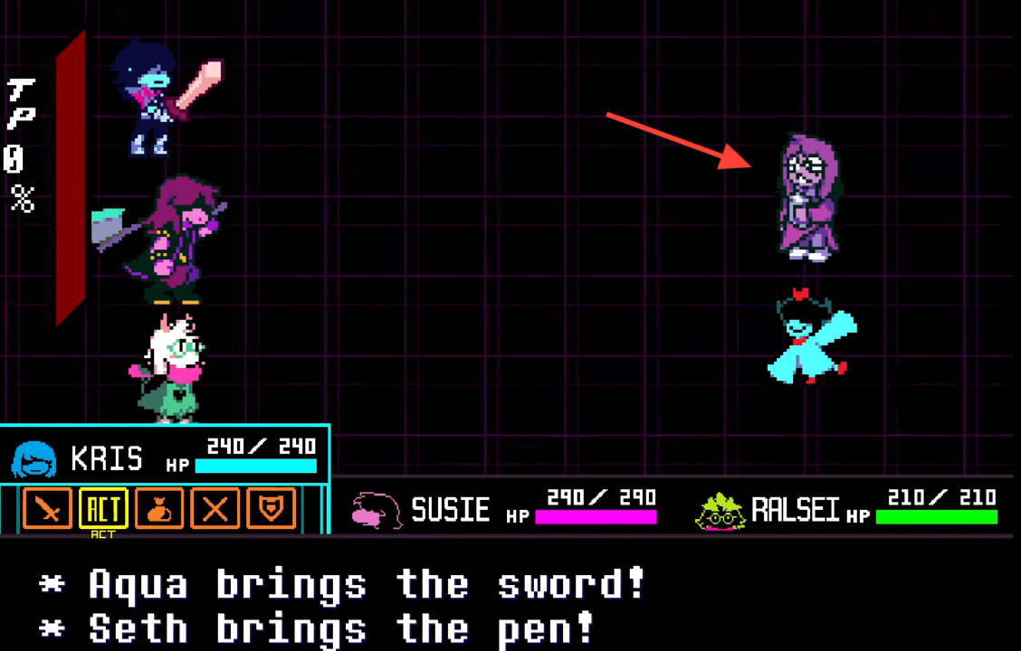 Seth, the Book-Carrying Flower Boss in Deltarune Chapter 5