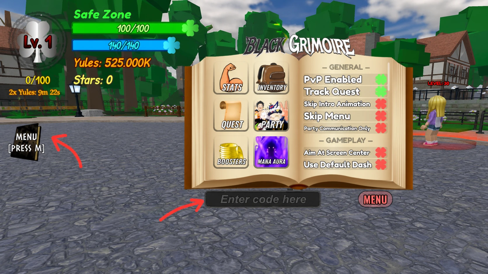Redeem Black Grimoire codes