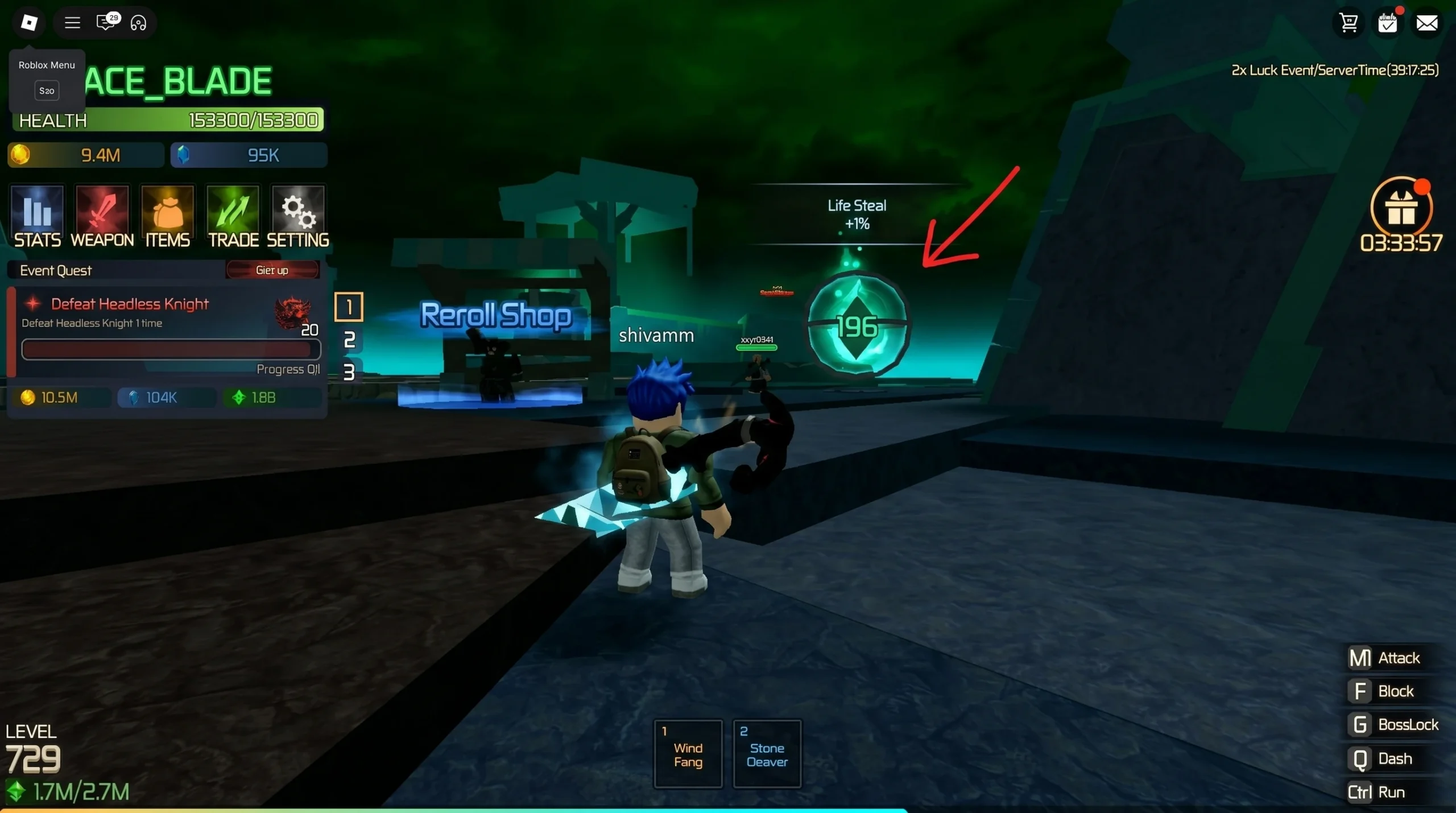 image showing the location of the Life Steal Altar on Helheim