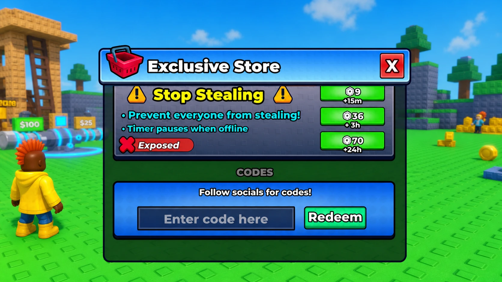 Nuke Your City codes redemption screen screenshot