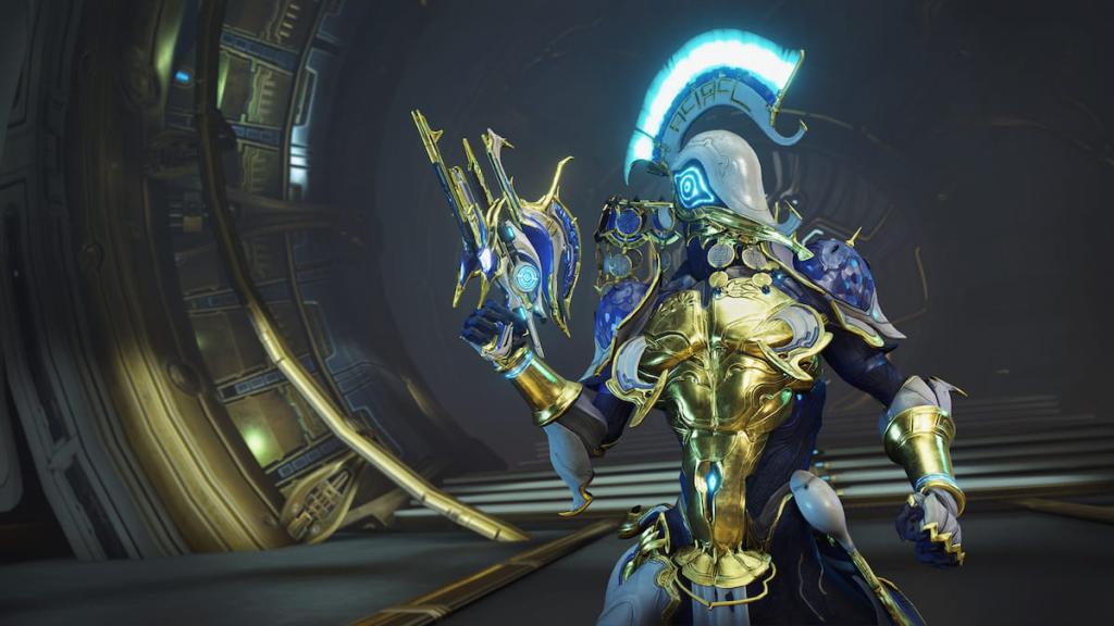 Styanax holds the Athodai Prime in Warframe