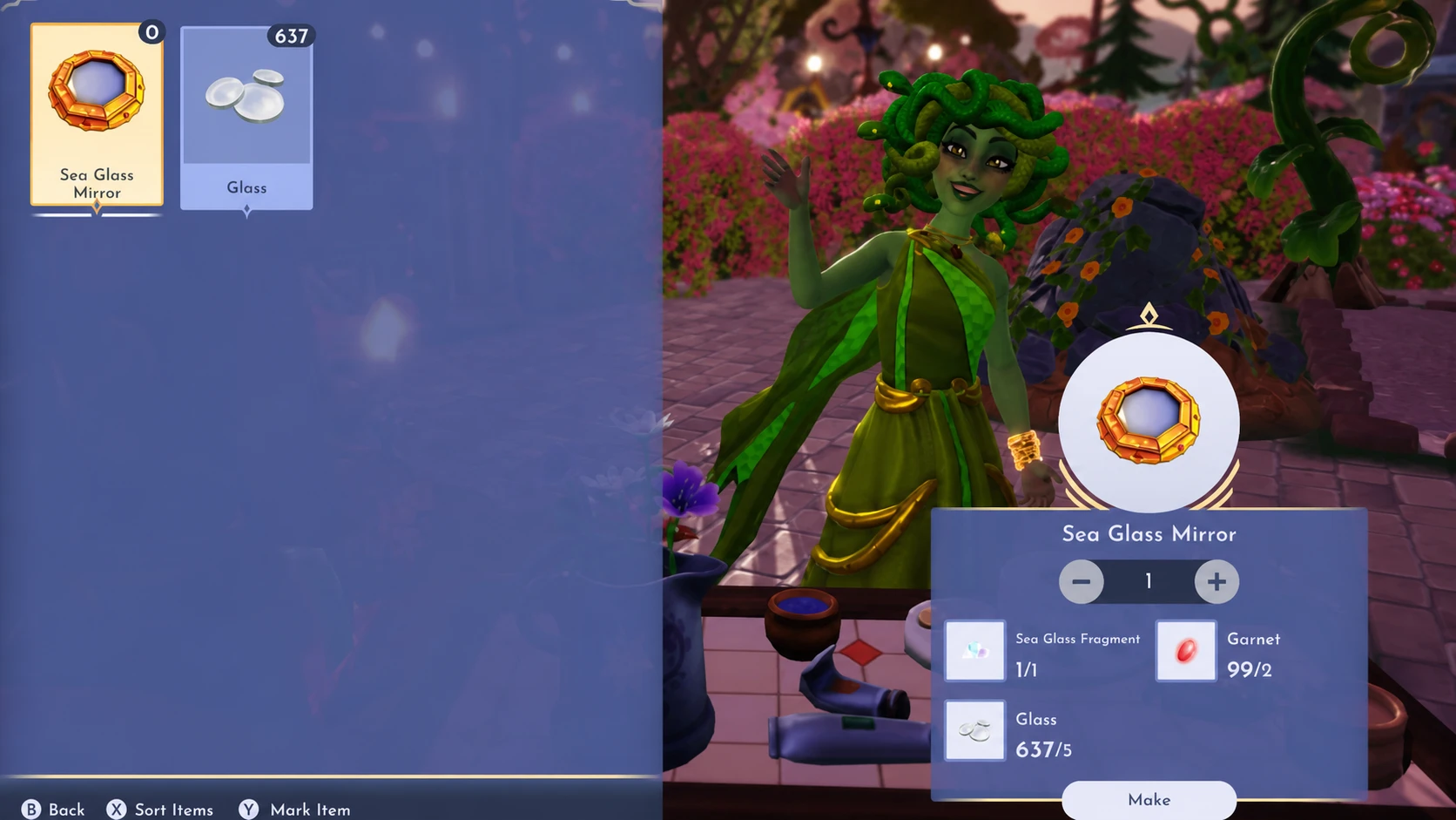 Crafting mirror in disney dreamlight valley