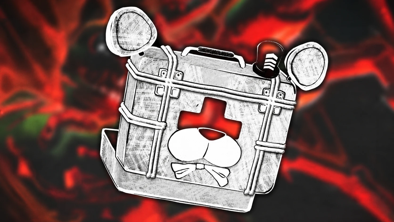 Bite by Night killers: a med pack in front of a blurred background