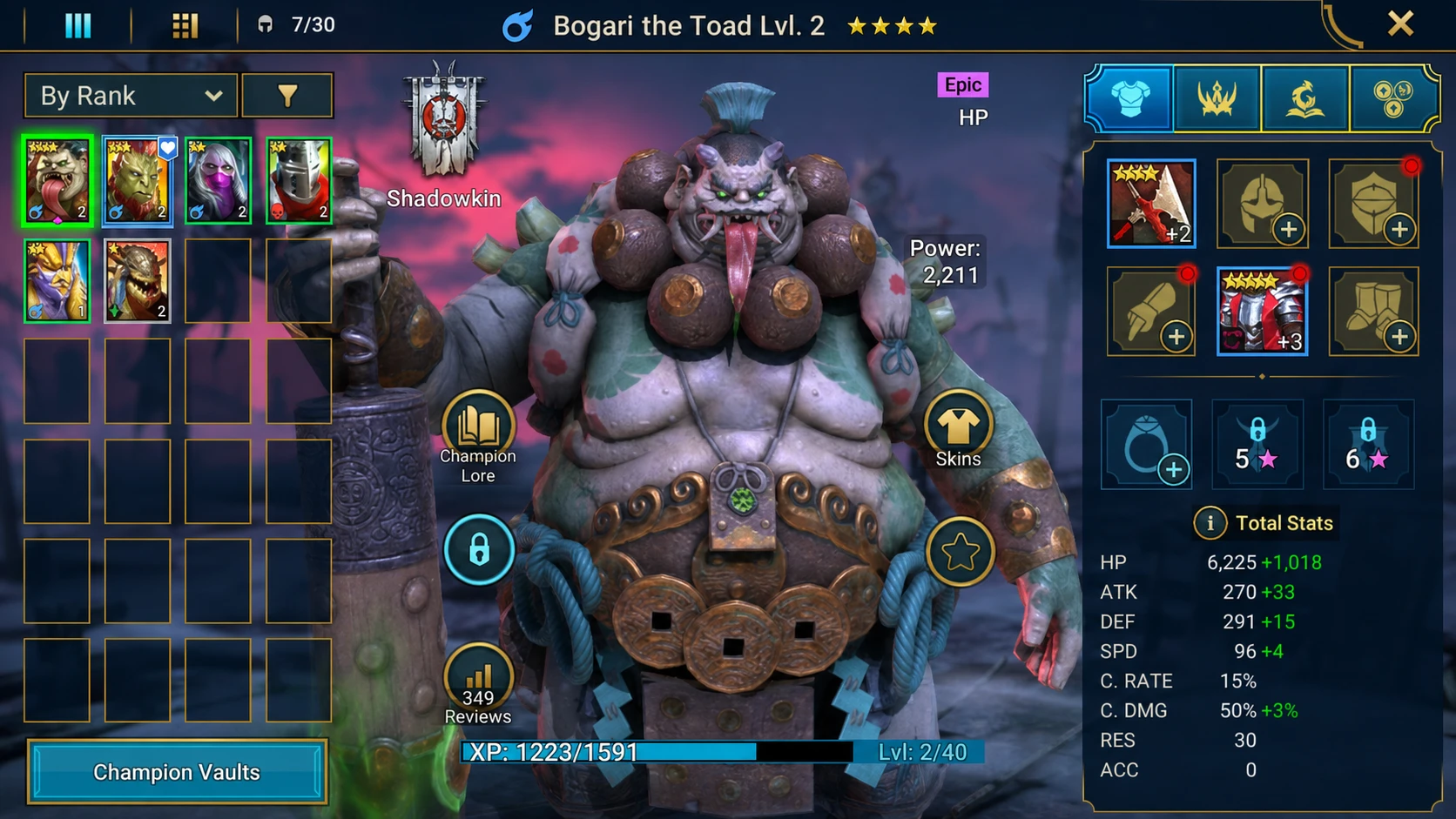 Raid New Player codes: Toragi the Frog, a reward for redeeming on of the Raid codes for new players