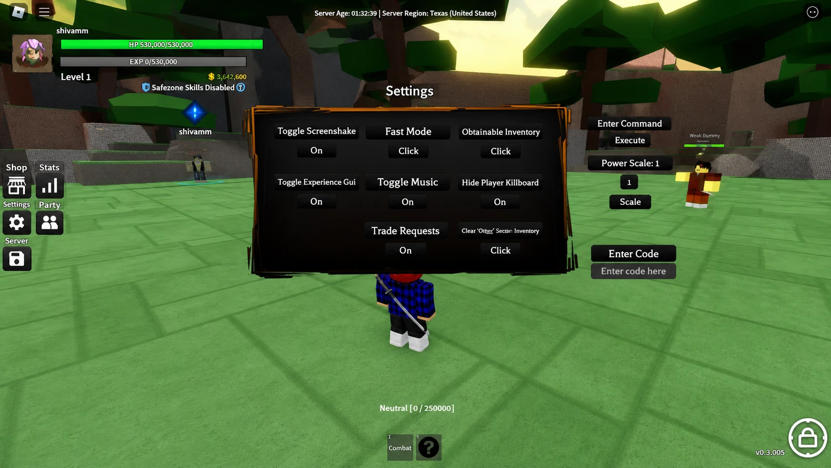 How to redeem RE XL codes in the Roblox game