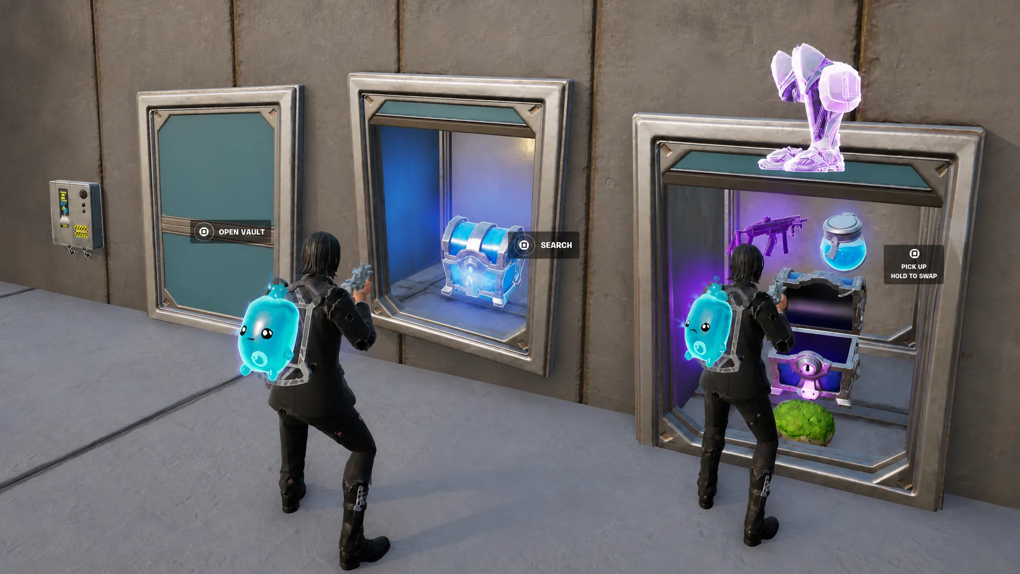 Opening Tunnel Vault in Fortnite