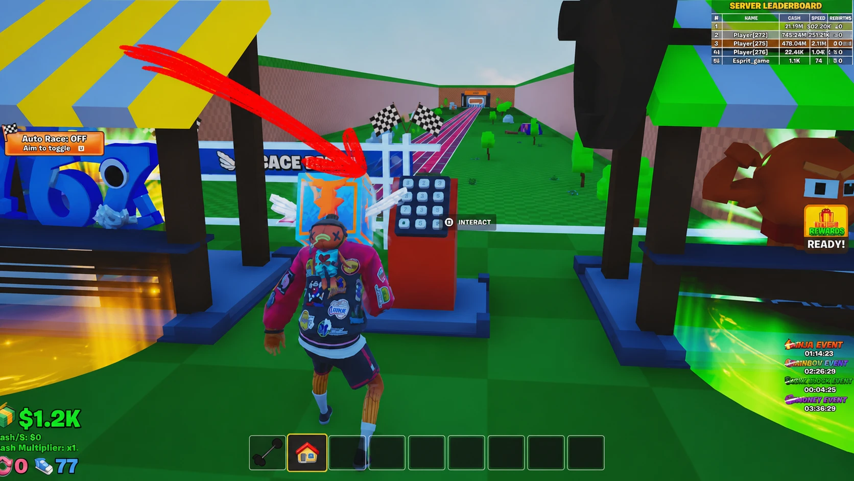 Fortnite Race Your Lucky Block Codes Panel on How To Redeem Codes