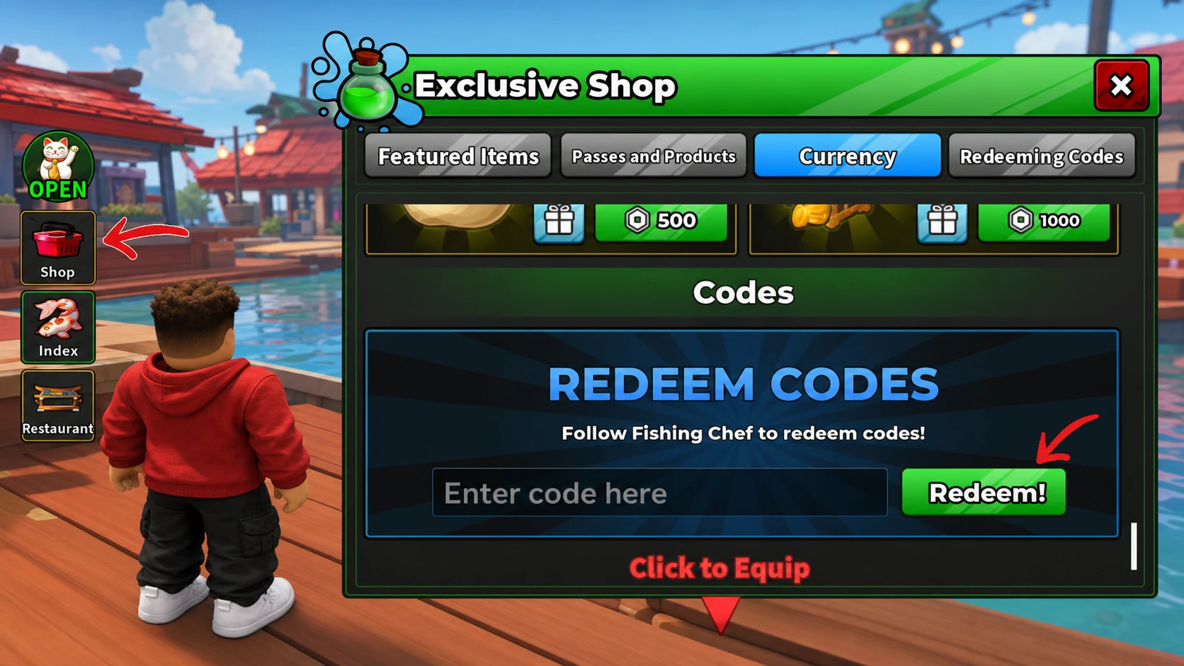 Redeem Fishing Chef codes