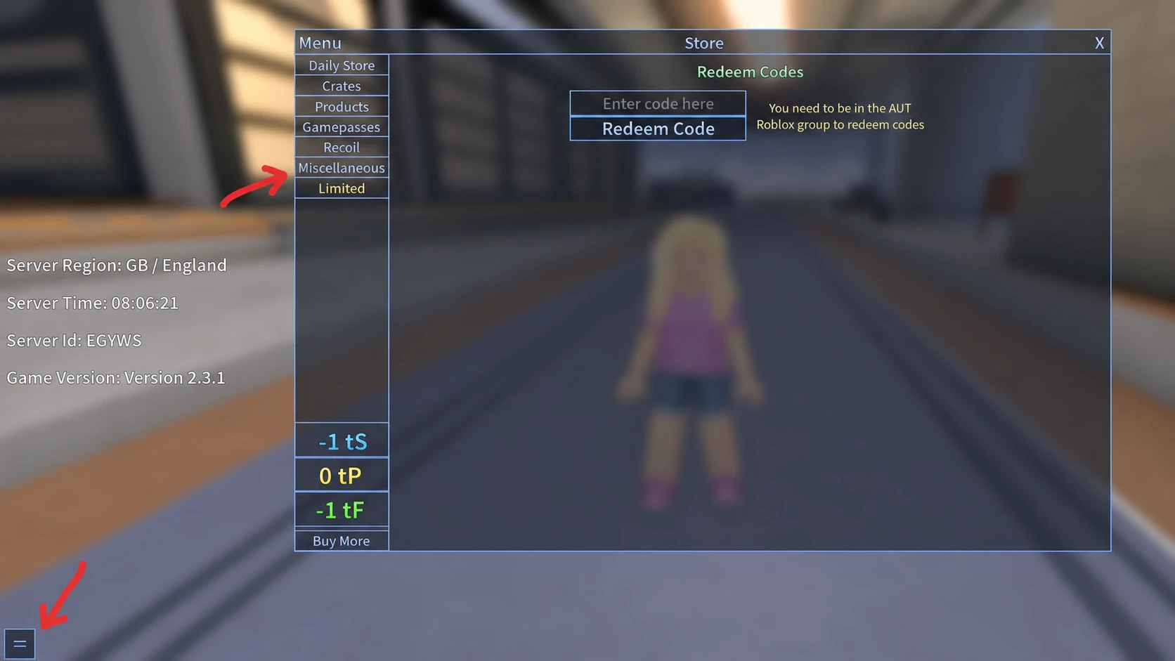 How to redeem A Universal Time codes in the Roblox game