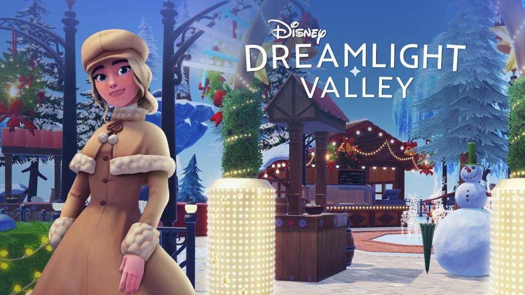 Player dressed for winter in disney dreamlight valley