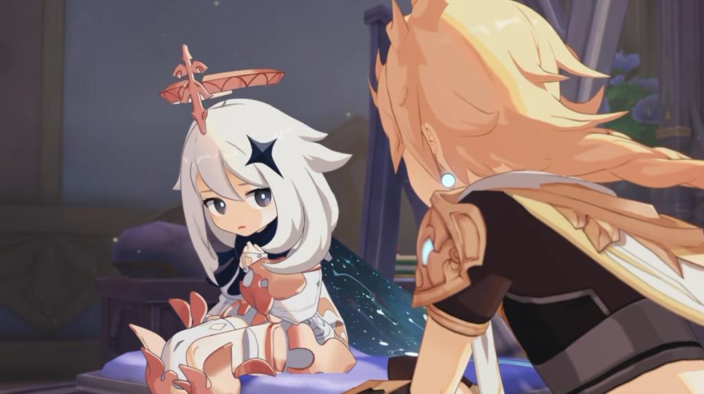 Paimon ill Genshin Impact Snezhnaya