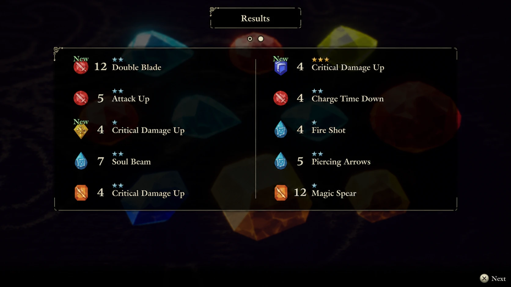 The Magicite crafting and upgrade screen