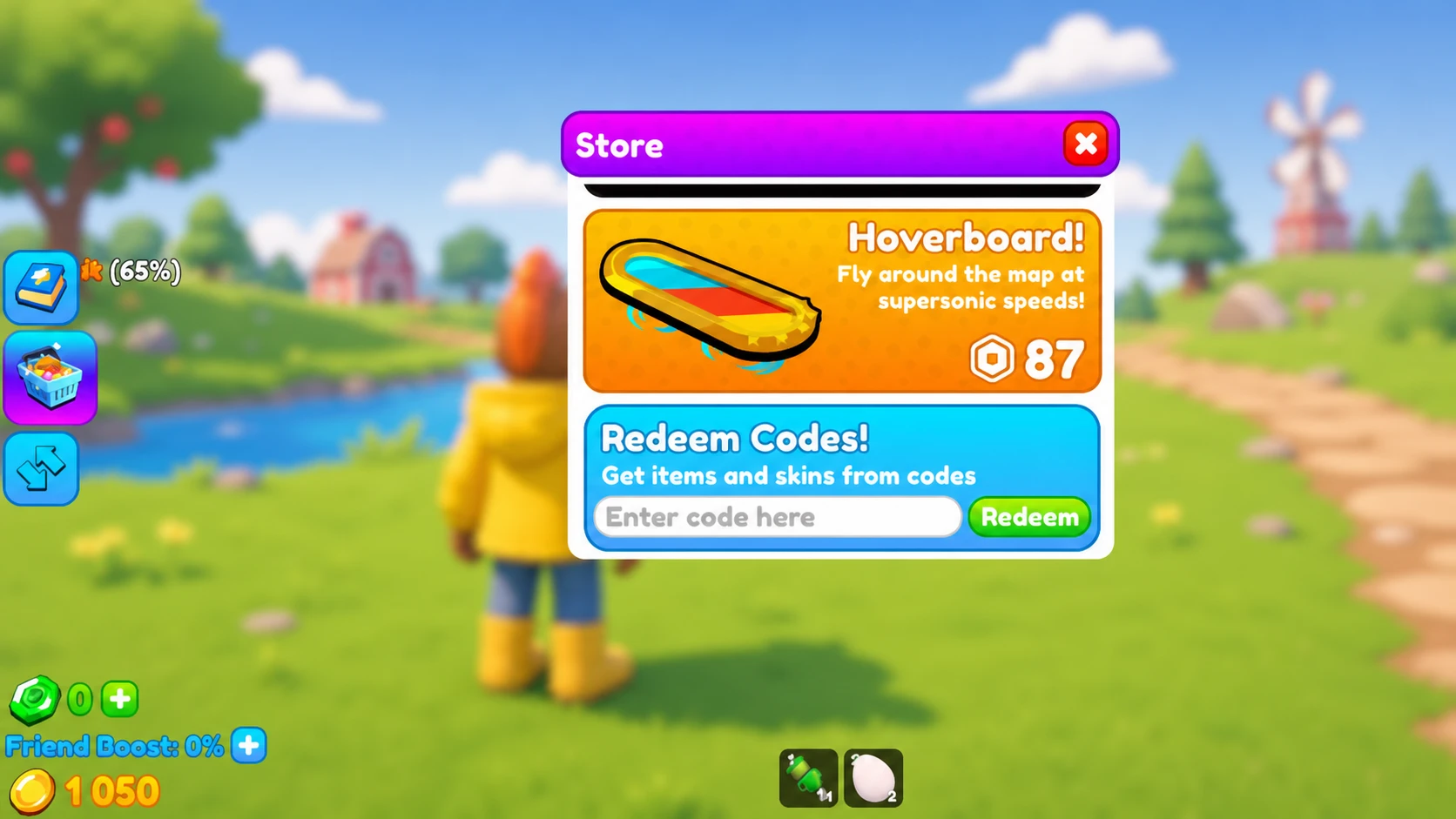 How to redeem farm a fish codes in the Roblox game
