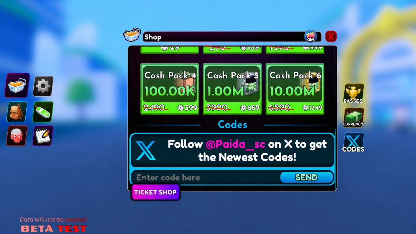 Arise Crossover codes redemption screen in front of a blurred background