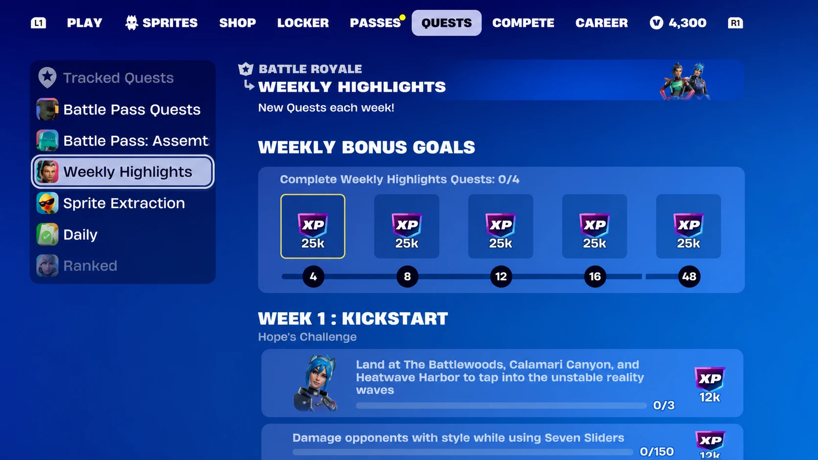 Fortnite Chapter 7 season 3 Weekly Quests