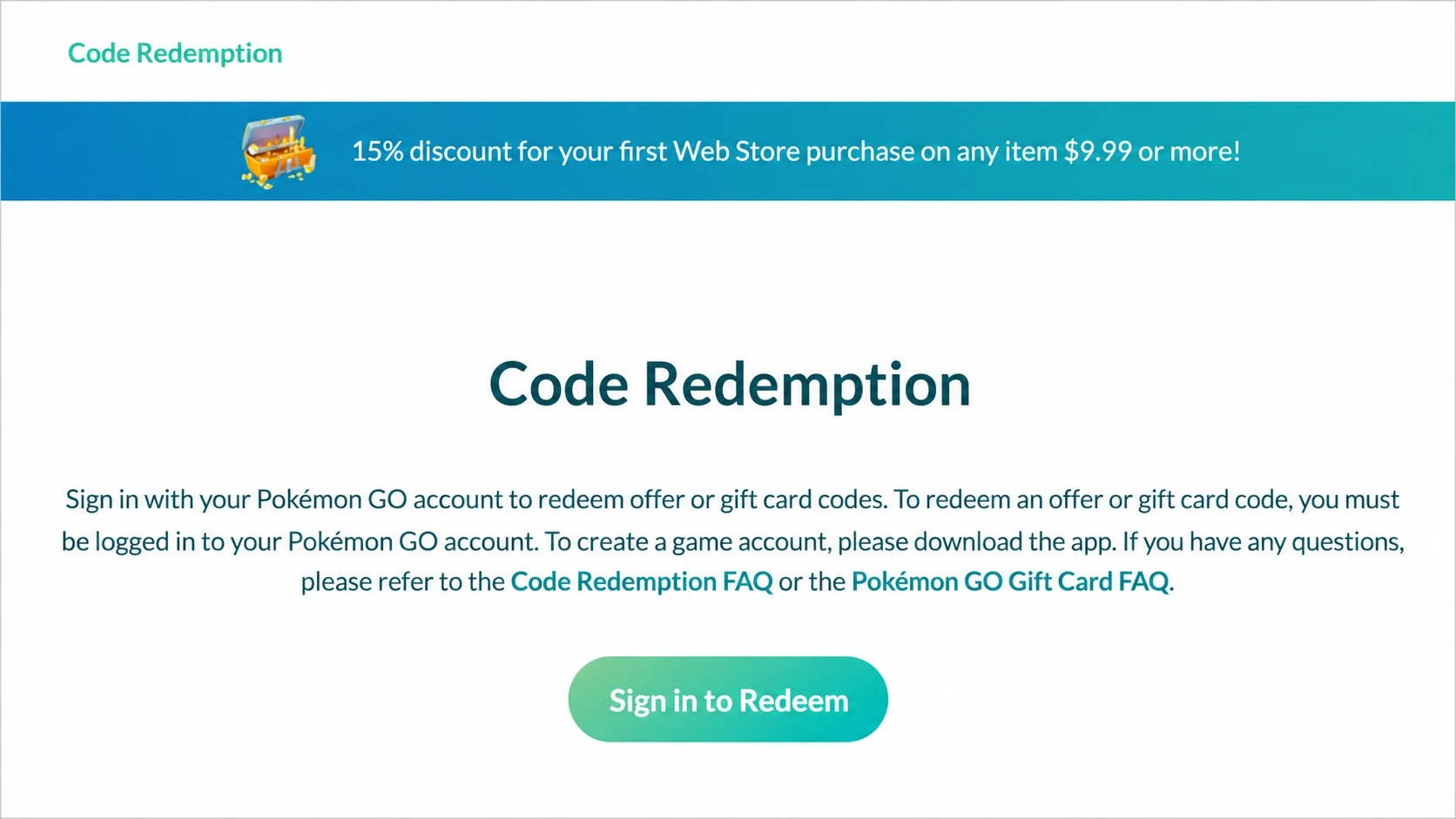 Pokemon Go code redeem
