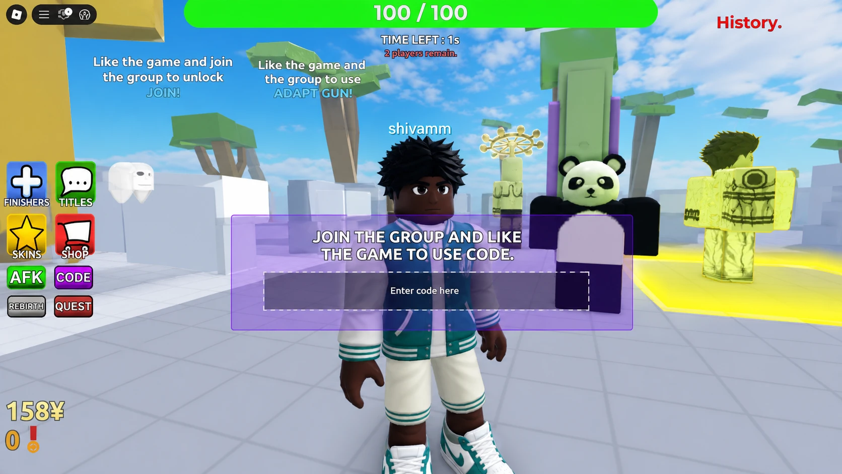 How to redeem Jujutsu Randomizer codes in the game