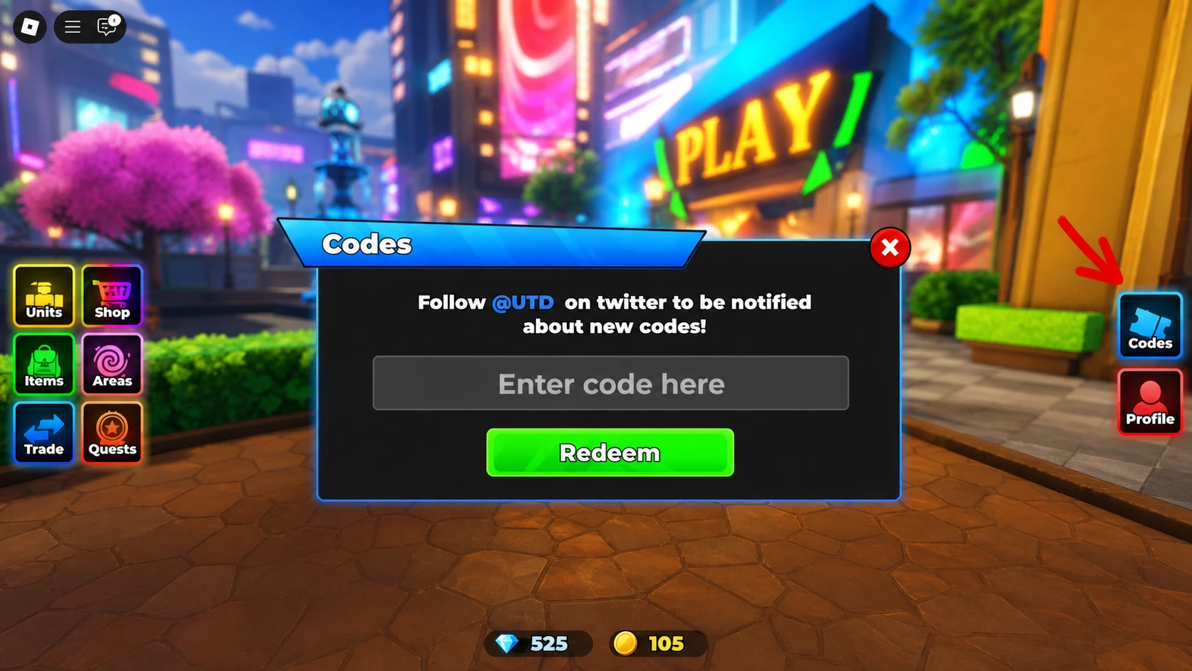 Universal Tower Defense codes Redeem