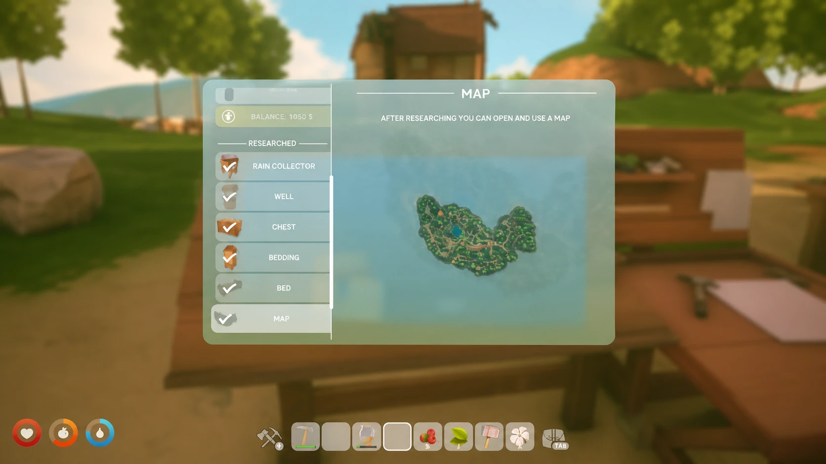 Map item in Solarpunk