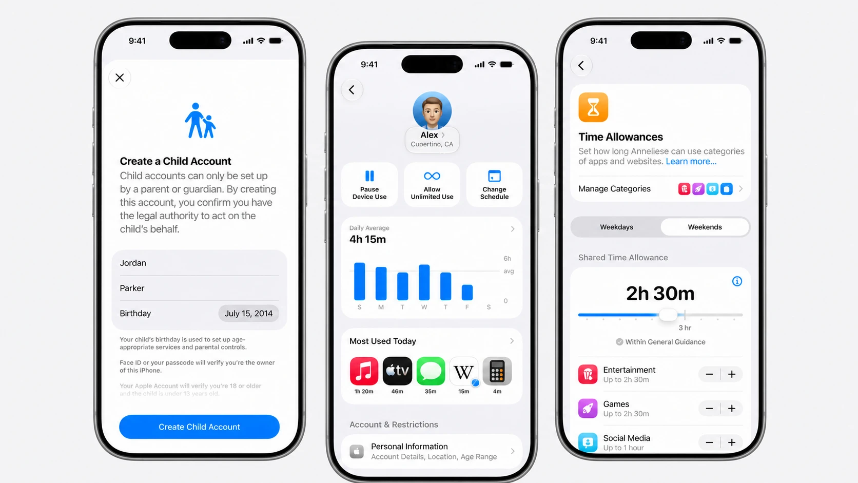 iOS 27 Child Account settings