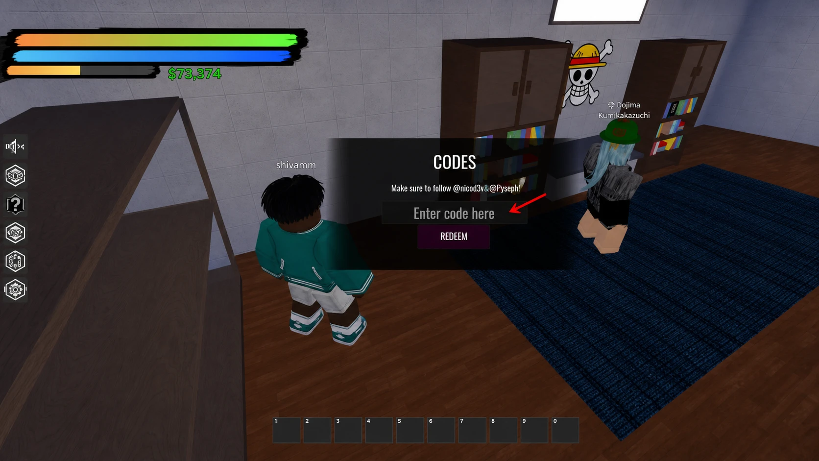 How to redeem Mighty Omega codes in the Roblox game, inside the book store
