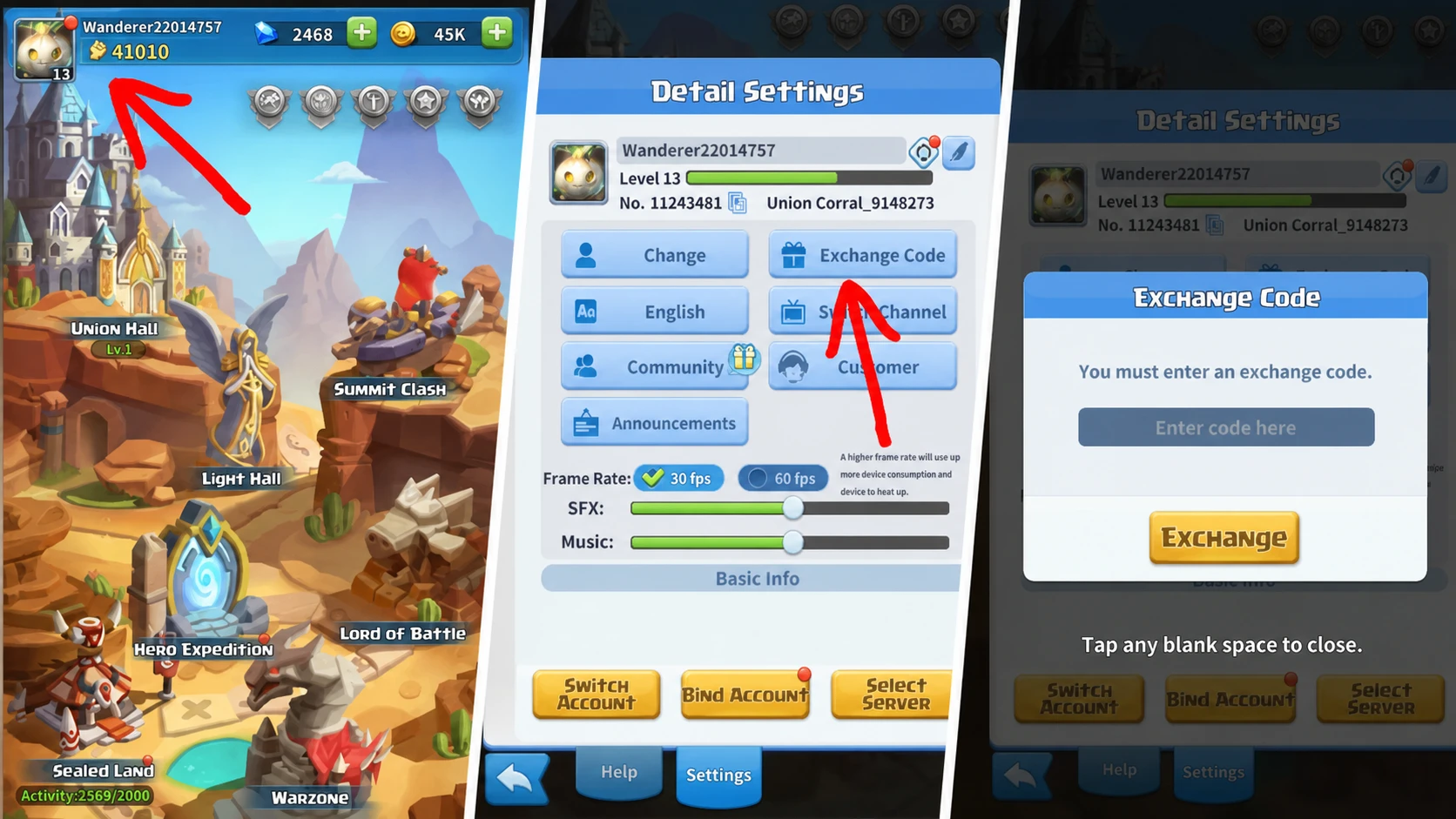 How to redeem codes in Hero Clash
