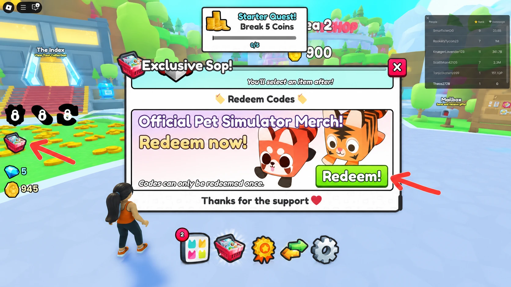 redeem Roblox Pet Simulator 99 Codes