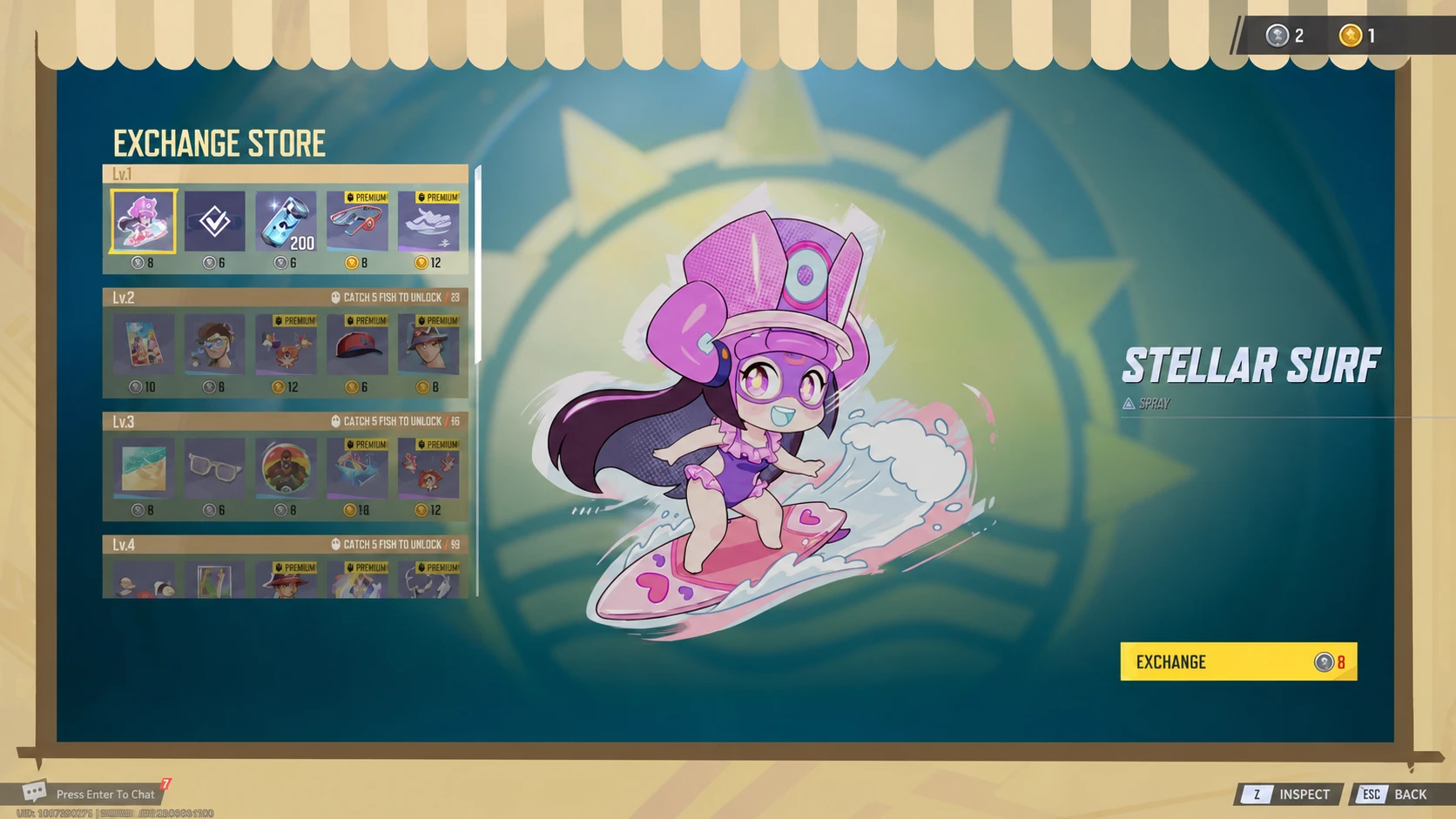 Krakoan Reels Exchange Store Level 1 to 4 rewards