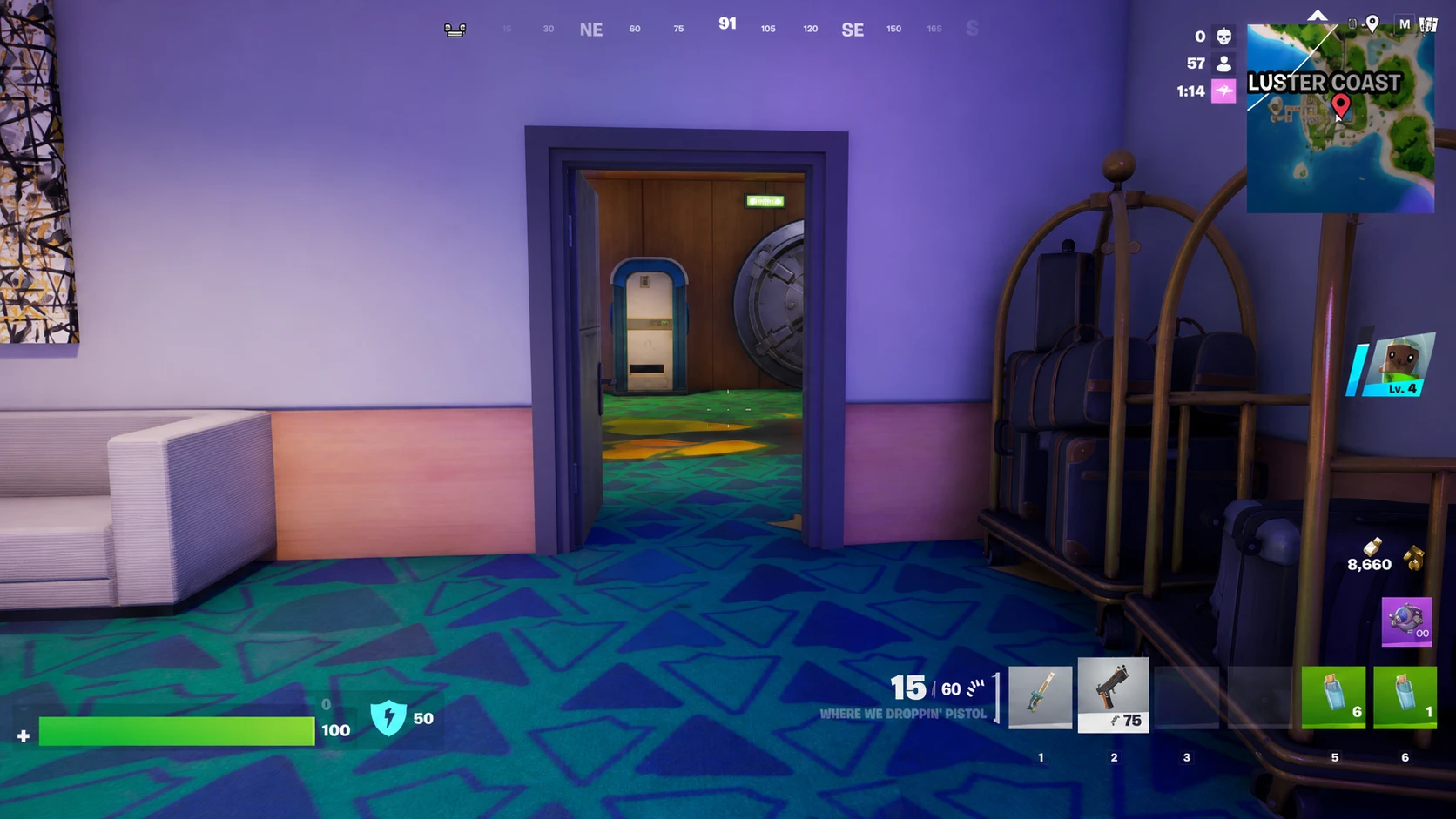 The vault room in Fortnite