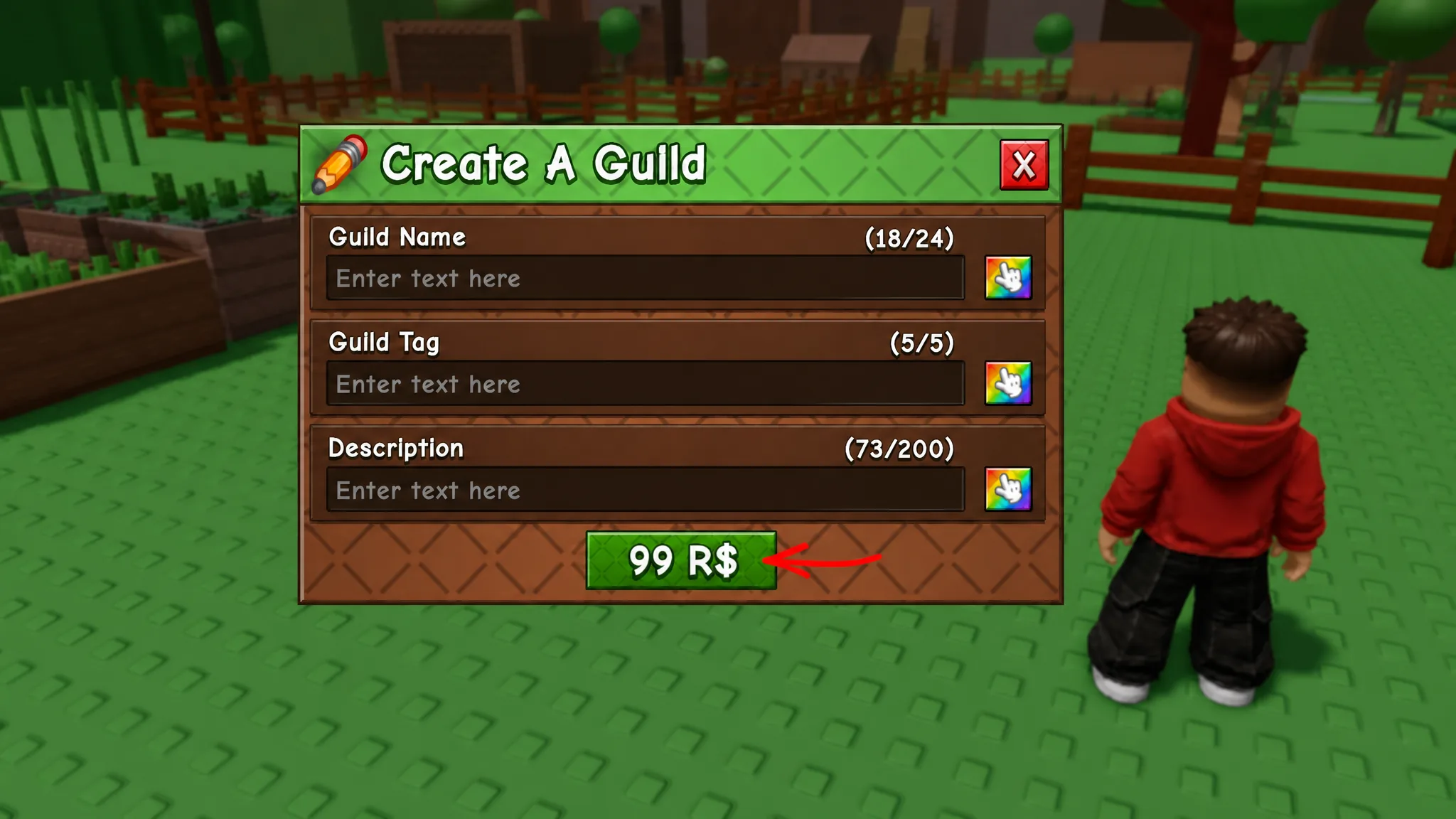 Create guild in Grow a Garden 2