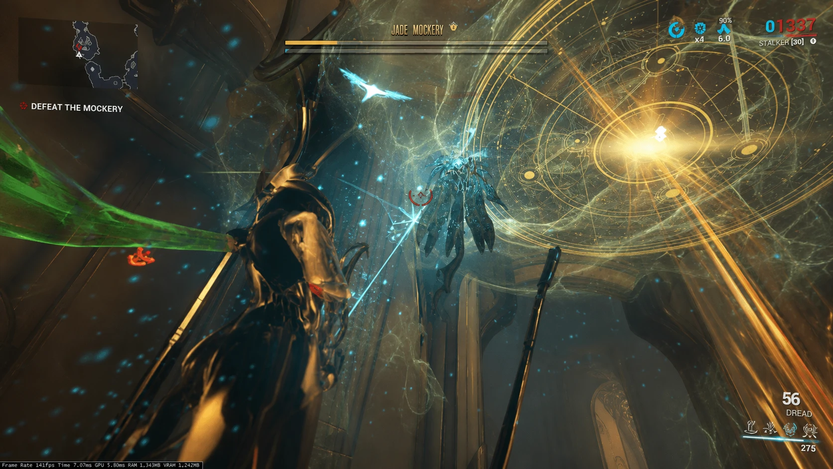 Defeating Jade Mockery in Warframe