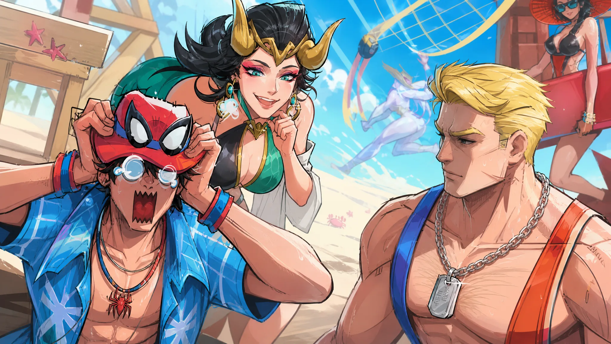Lady Loki, Spider-Man, and Captain America Marvel Rivals Summer Skins 2026